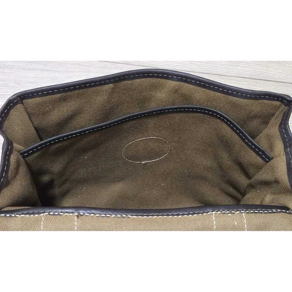 MULHOLLAND Brothers Canvas Leather Crossbody Messenger Bag Business Travel